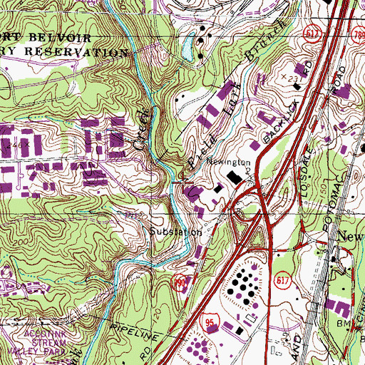 Topographic Map of Field Lark Branch, VA