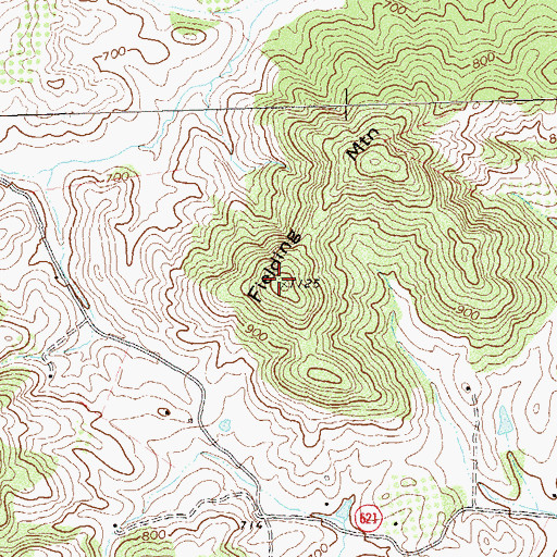 Topographic Map of Fielding Mountain, VA