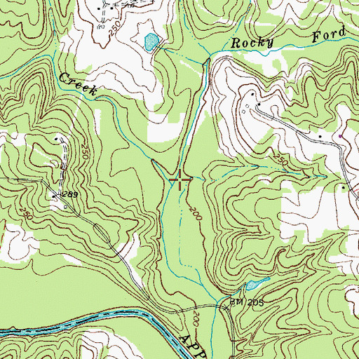 Topographic Map of Fighting Creek, VA