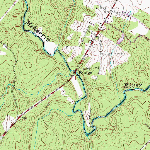 Topographic Map of Finneywood Creek, VA