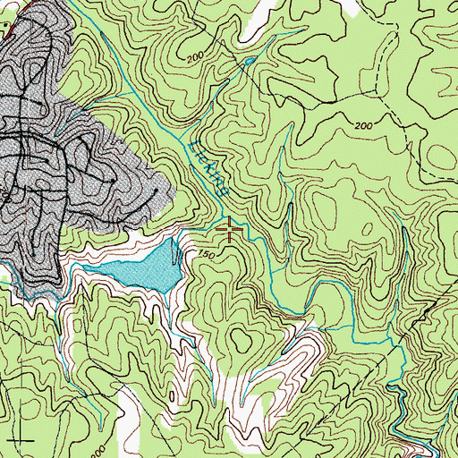 Topographic Map of First Branch, VA