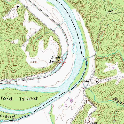 Topographic Map of Fish Pond, VA