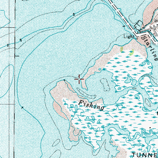 Topographic Map of Fishing Creek, VA