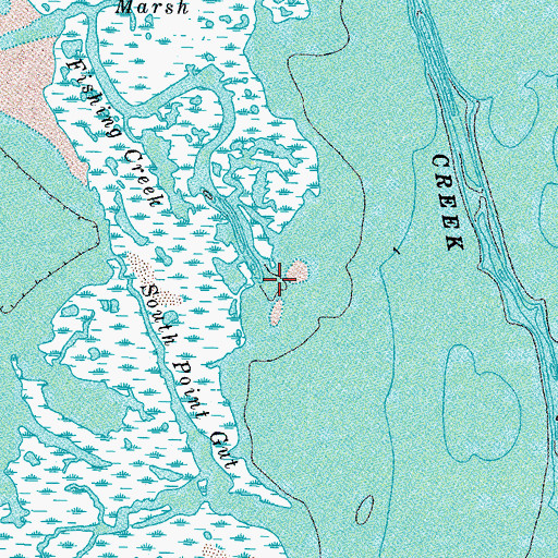Topographic Map of Fishing Creek, VA