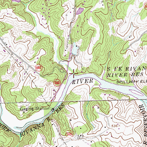 Topographic Map of Fishing Creek, VA