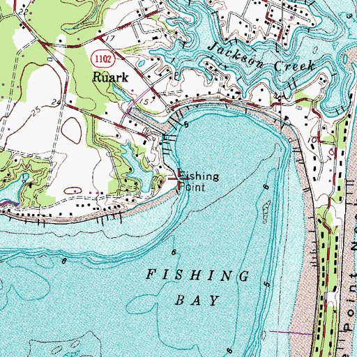 Topographic Map of Fishing Point, VA