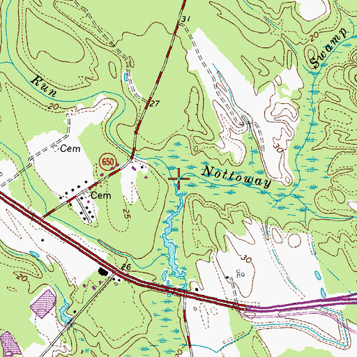 Topographic Map of Flag Run, VA
