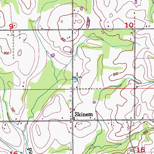 Topographic Map of Bankstons Spring, AL