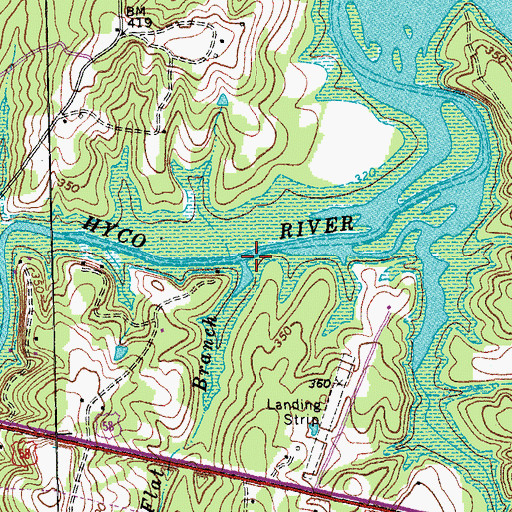 Topographic Map of Flat Branch, VA