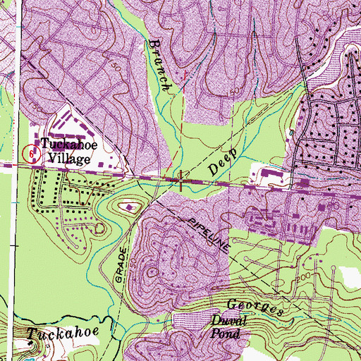 Topographic Map of Flat Branch, VA