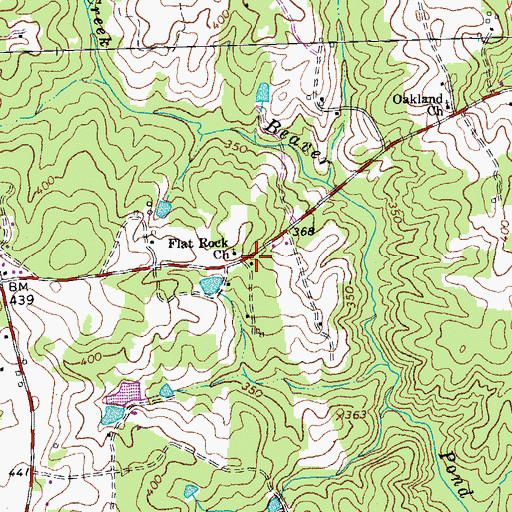 Topographic Map of Flat Rock Church, VA