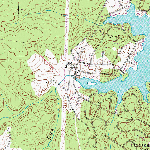 Topographic Map of Flat Run, VA