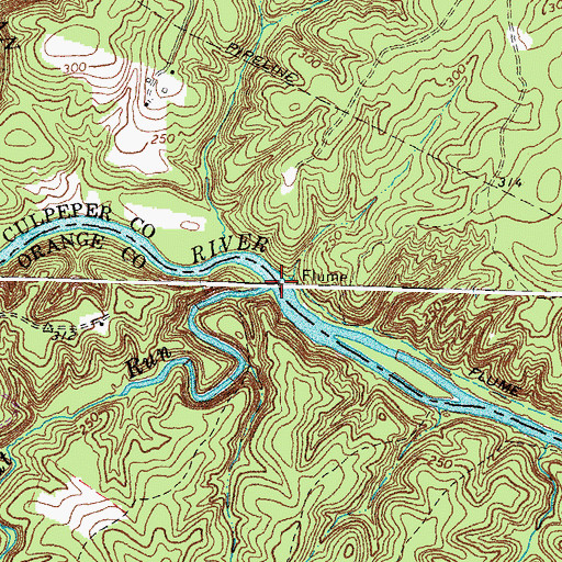 Topographic Map of Flat Run, VA