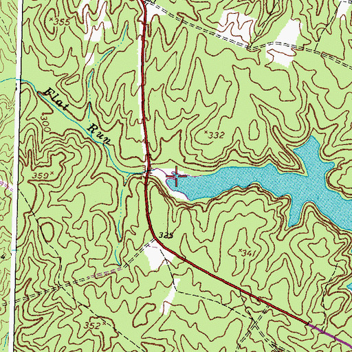 Topographic Map of Flat Run, VA