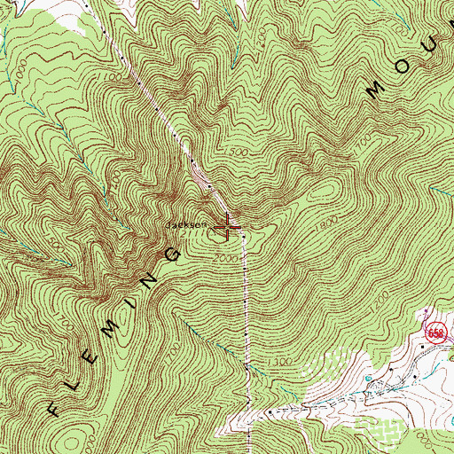 Topographic Map of Fleming Mountain, VA