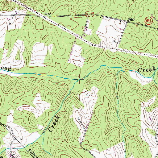 Topographic Map of Flemings Creek, VA