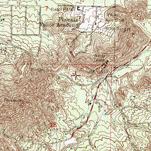 Topographic Map of Las Ramadas Picnic Ground, AZ