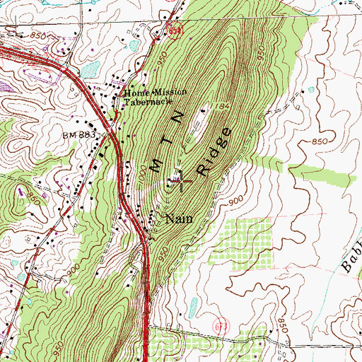 Topographic Map of Flint Ridge, VA