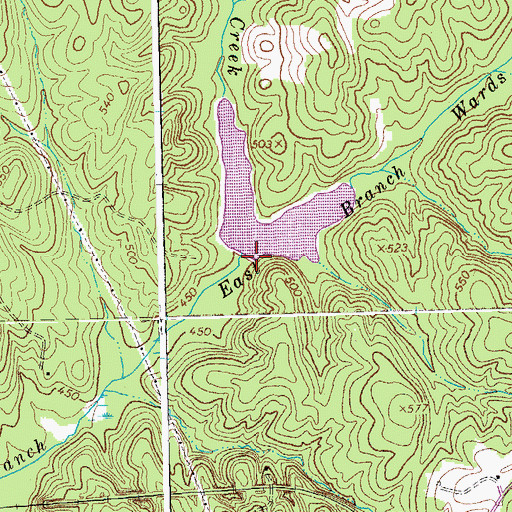 Topographic Map of Flintoy Creek, VA