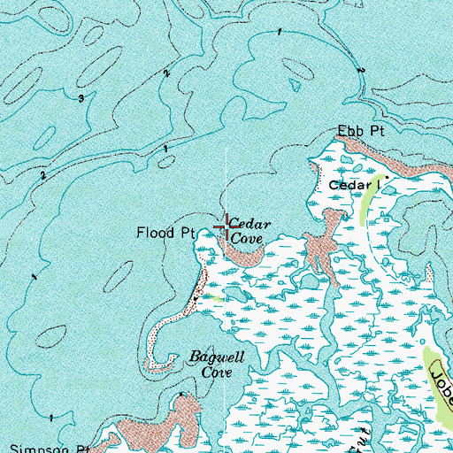Topographic Map of Flood Point, VA