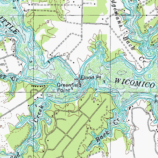Topographic Map of Flood Point, VA