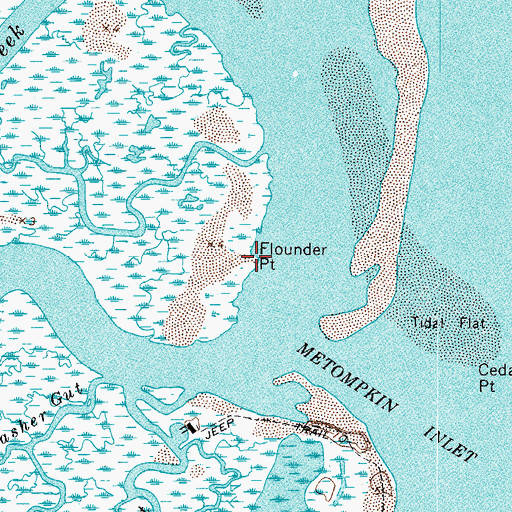 Topographic Map of Flounder Point, VA