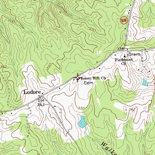 Topographic Map of Flower Hill Church, VA