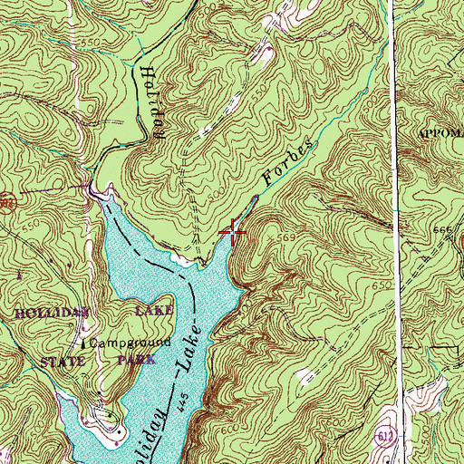 Topographic Map of Forbes Creek, VA