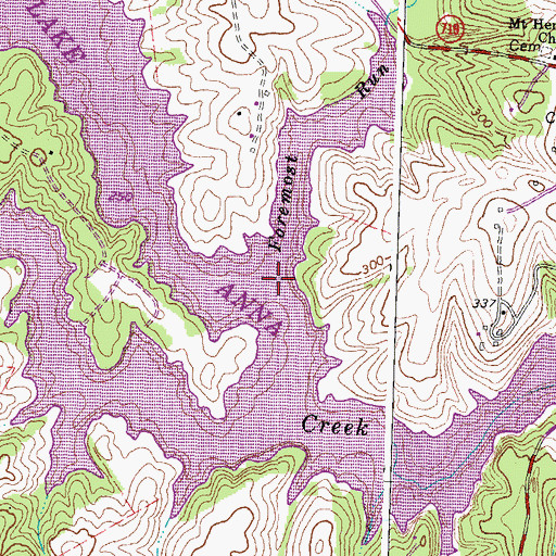 Topographic Map of Foremost Run, VA