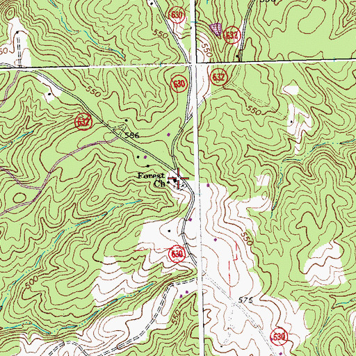 Topographic Map of Forest Church, VA