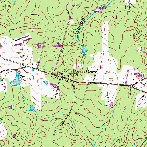 Topographic Map of Forest Grove Church, VA