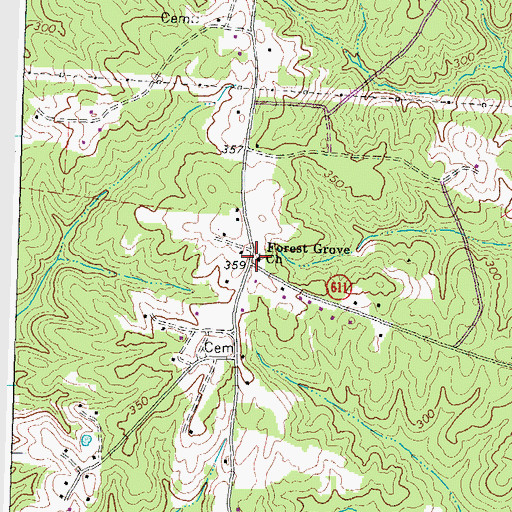 Topographic Map of Forest Grove Church, VA