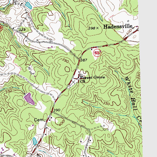 Topographic Map of Forest Grove Church, VA