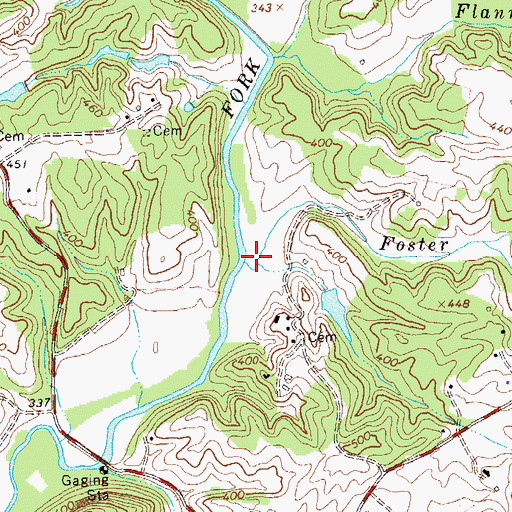 Topographic Map of Foster Branch, VA
