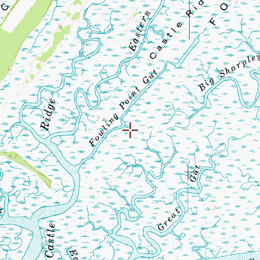 Topographic Map of Fowling Point Gut, VA