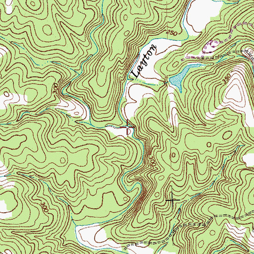 Topographic Map of Fox Branch, VA