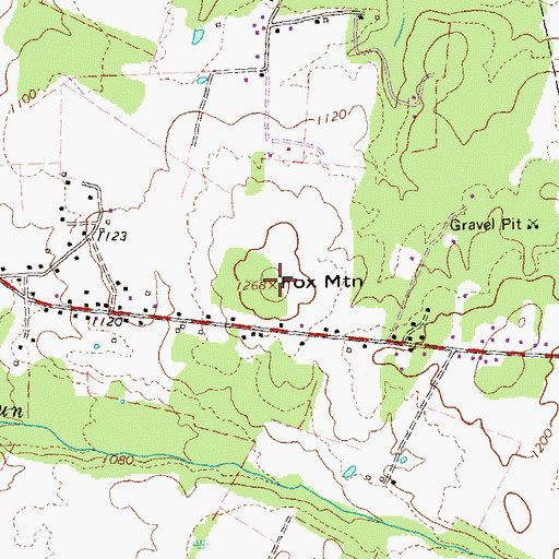 Topographic Map of Fox Mountain, VA