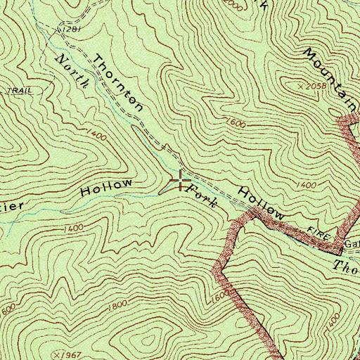 Topographic Map of Frazier Hollow, VA