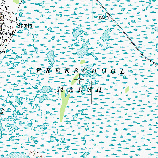Topographic Map of Freeschool Marsh, VA