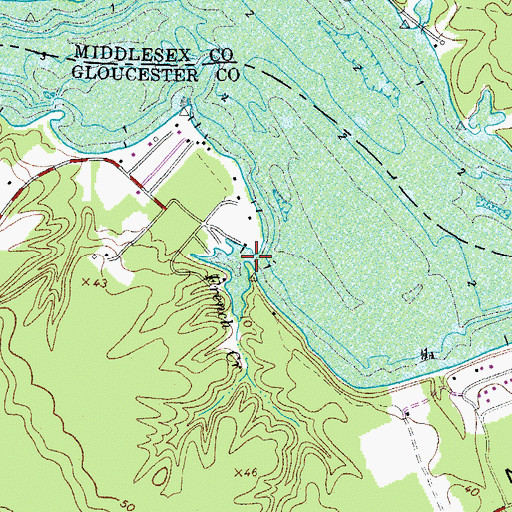 Topographic Map of French Creek, VA