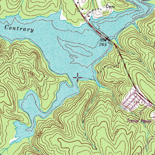 Topographic Map of Freshwater Creek, VA