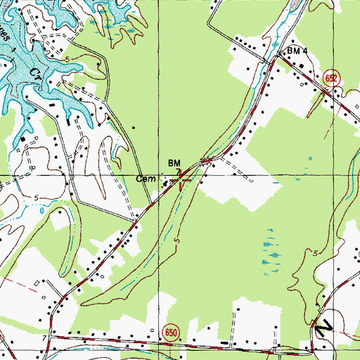 Topographic Map of Friends Church, VA