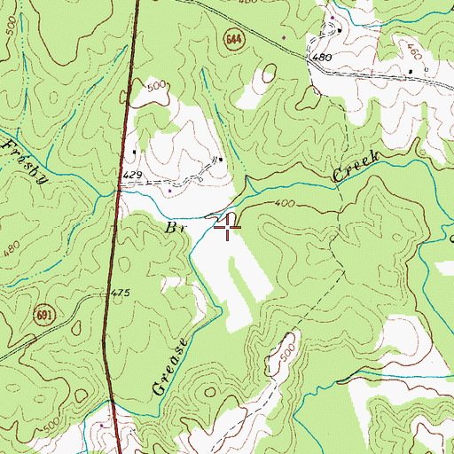 Topographic Map of Frisby Branch, VA