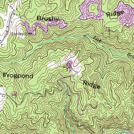 Topographic Map of Frogpond Ridge, VA