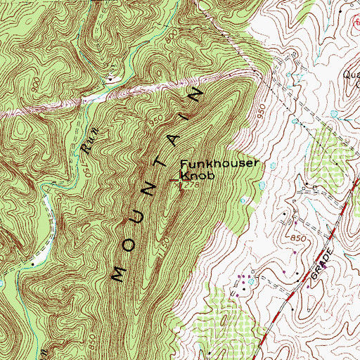 Topographic Map of Funkhouser Knob, VA