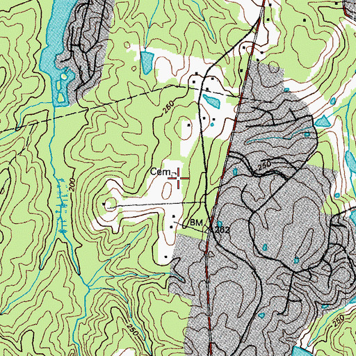 Topographic Map of Fuqua Cemetery, VA