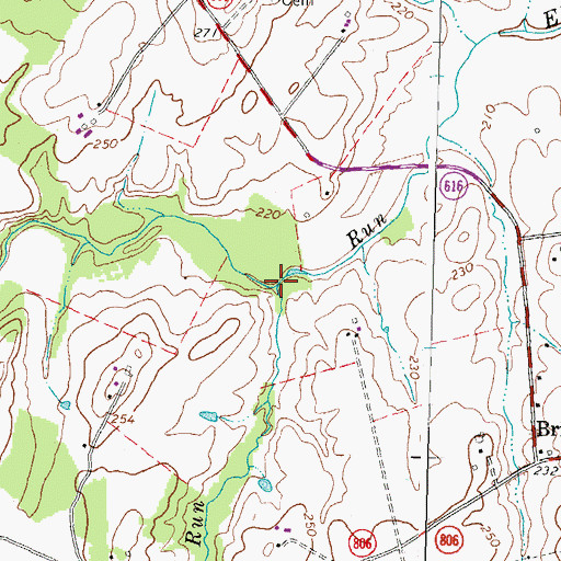 Topographic Map of Furrs Run, VA