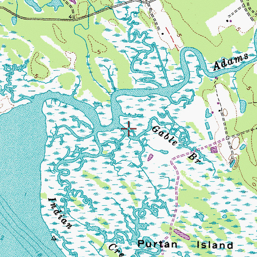 Topographic Map of Gable Branch, VA