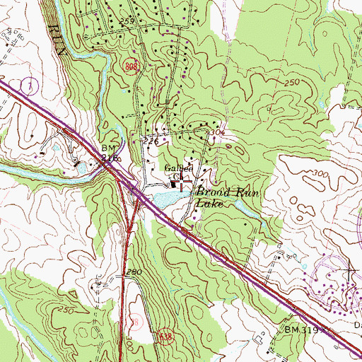 Topographic Map of Galilee United Methodist Church, VA