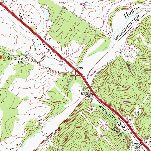 Topographic Map of Gap Run, VA